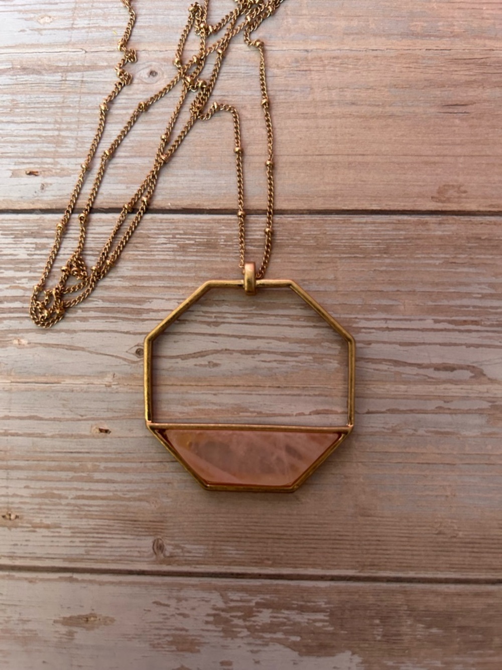 NWT Rose Quartz Necklace, Universal Thread